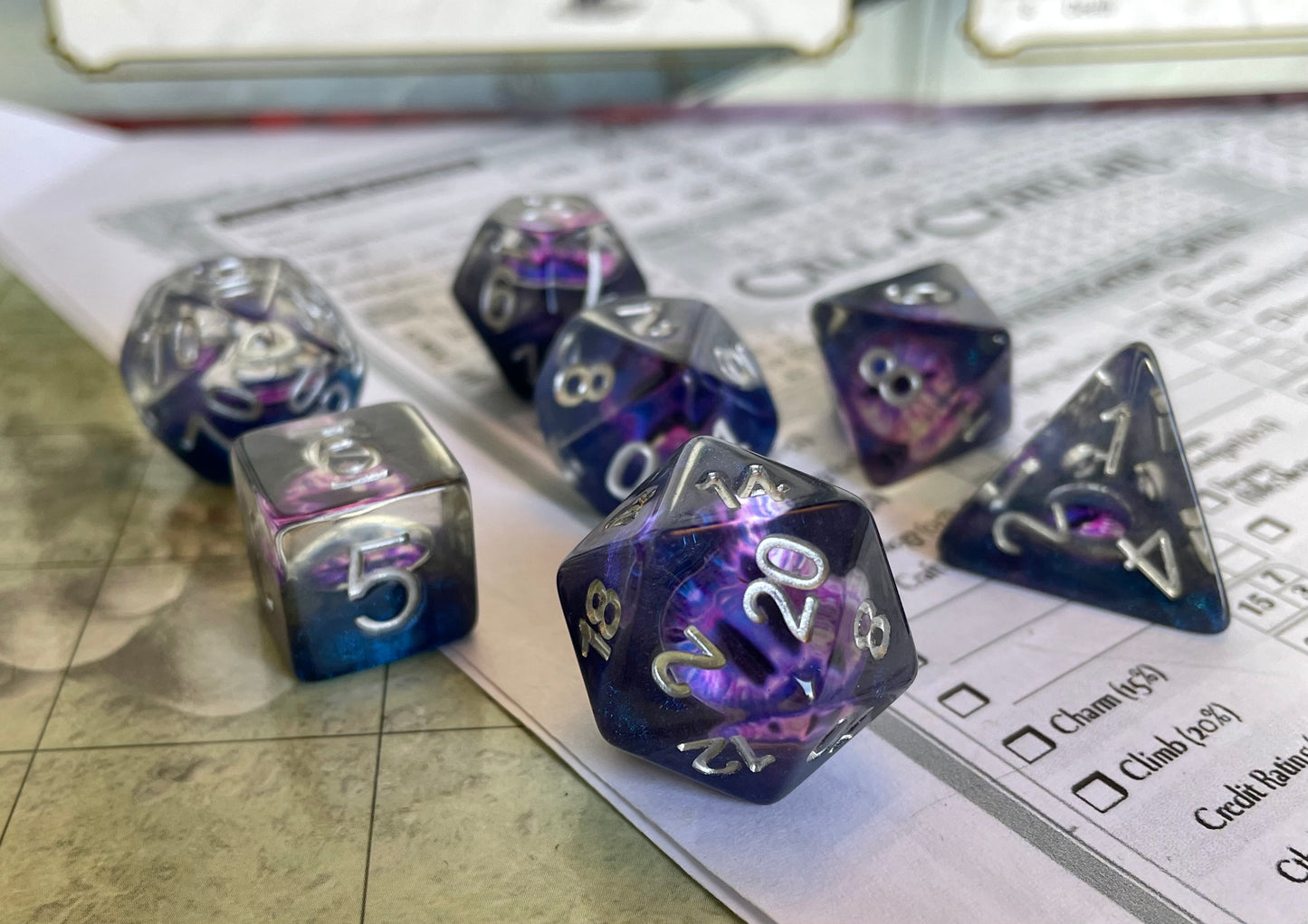 Entombed Demon Eye Poly Set- Purple