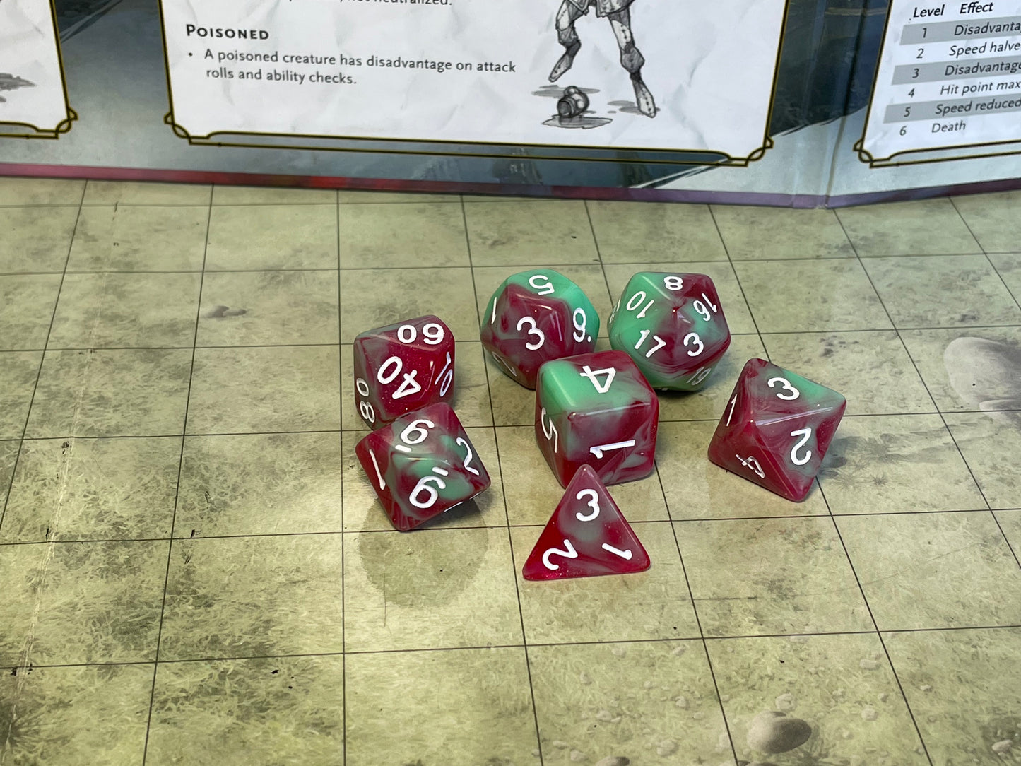 Mythic- Poly Dice Set- Strawberry Crème